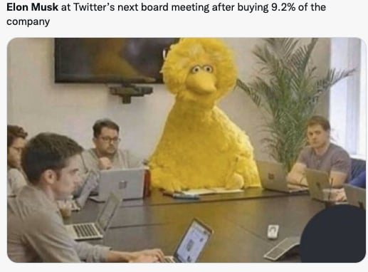 Memes de Elon Musk tras la compra de acciones en Twitter