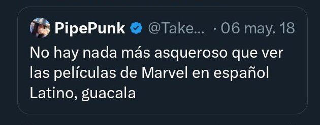 PipePunk habló mal del doblaje de Marvel y ahora recibe críticas