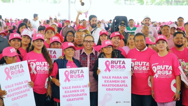 Azucena Cisneros impulsa prevención del cáncer de mama con Ruta Rosa.