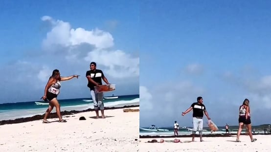 VIDEO: Le cobra 500 pesos por una empanada en Tulum; le tira su venta y todo TikTok la apoya