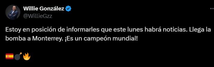 Aseguran que otro campeón del mundo con España llegará a Monterrey