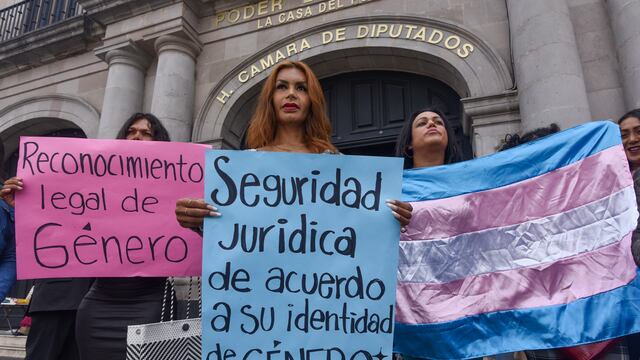 Protesta comunidad transgénero.