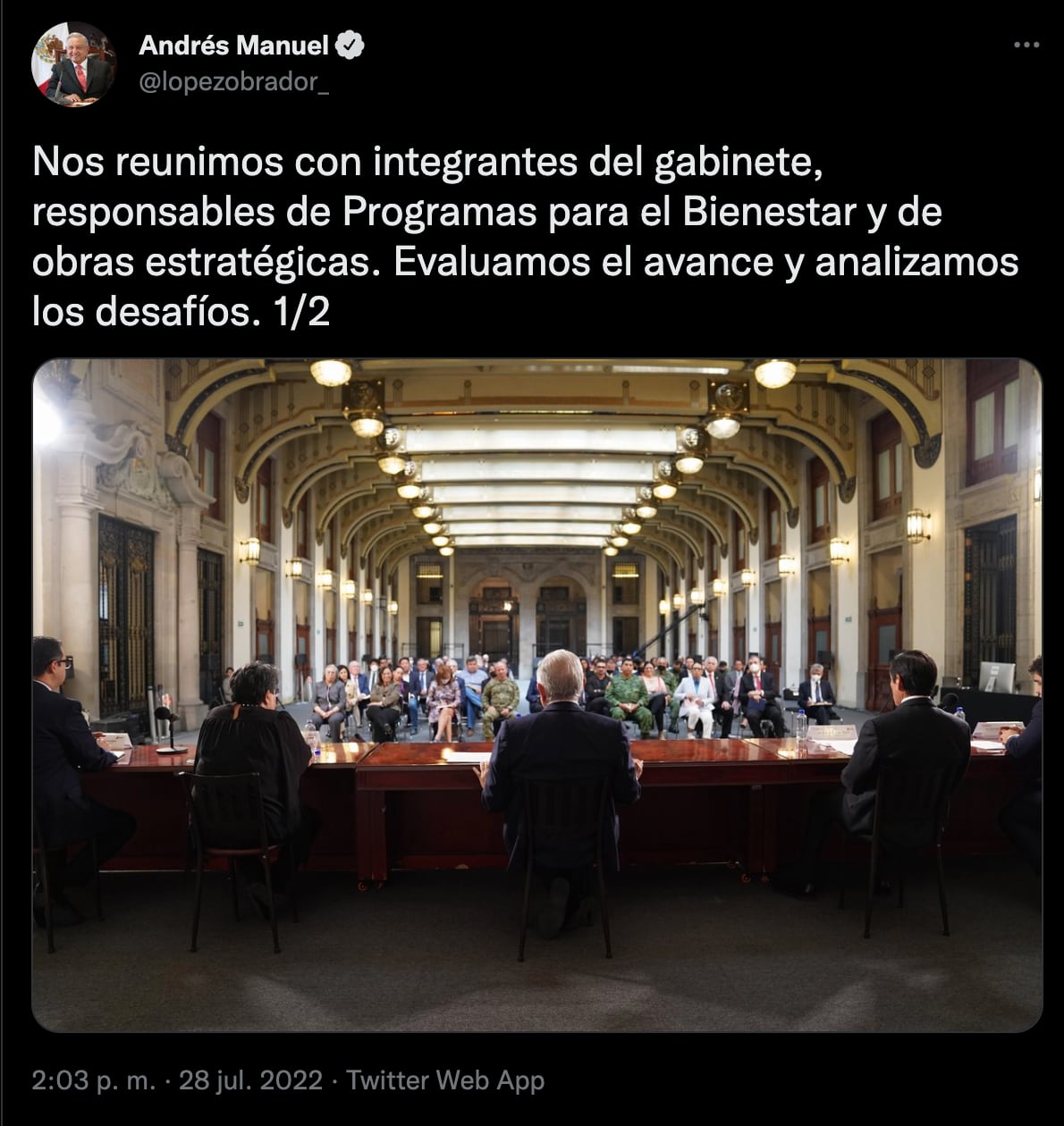 AMLO se reúne con responsables de programas sociales; abordan desafíos y medidas para pasar a la “pobreza franciscana”