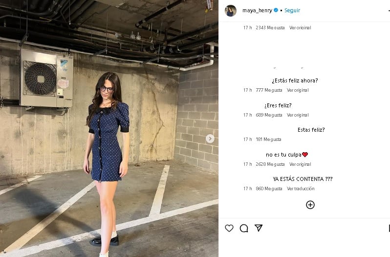 Maya Henry recibe hate tras la muerte de Liam Payne.