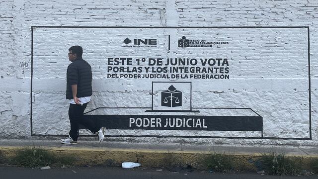 A una semana de las elecciones del 1 de junio por las y los ministros, magistrados y jueces del Nuevo Poder Judicial, lonas y rótulos promueven en voto en la alcaldía Iztapalapa