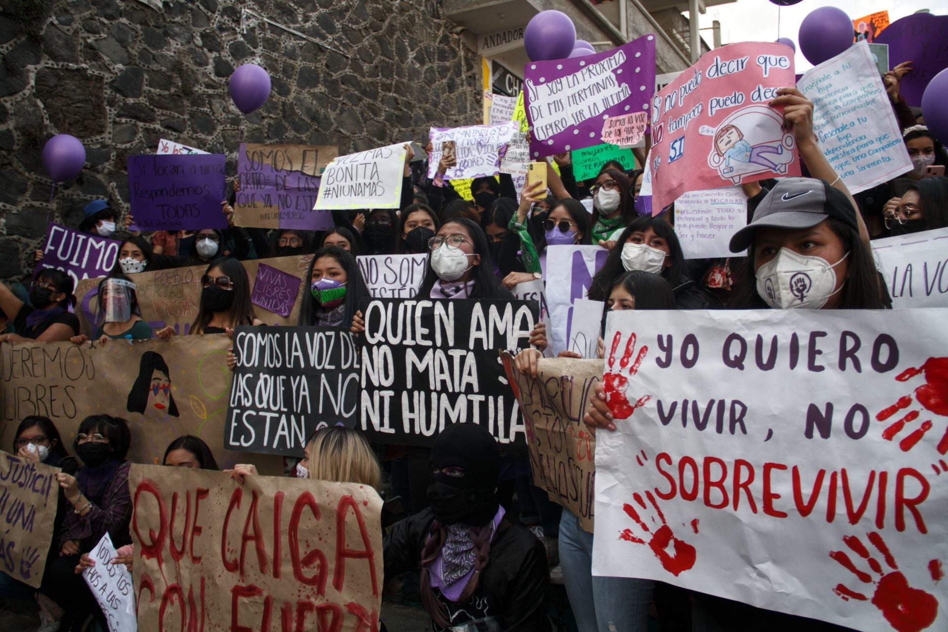 Protesta contra feminicidios en CDMX