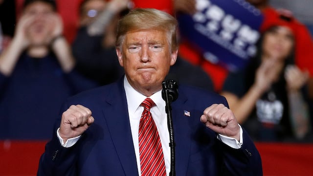 Donald Trump en un acto de campaña.