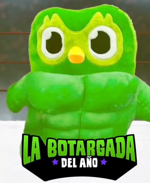 Botarga de Duolingo, lista para la Botargada del Año 2024