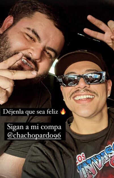 Eduin Caz junto a Chacho Pardo