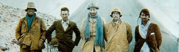 Andrew Irvine, George Mallory, Edward Norton, Noel Odell y John Macdonald