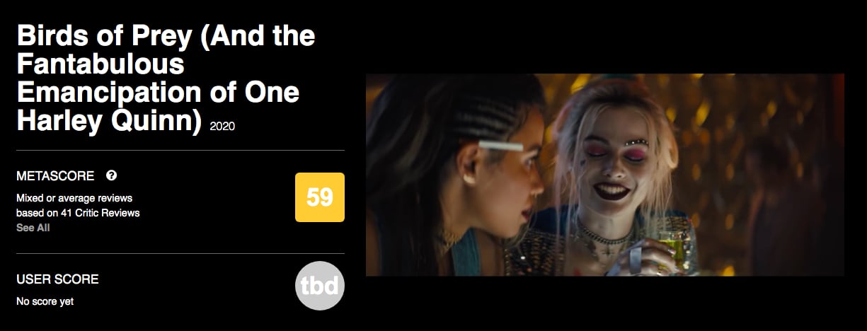 Aves de Presa Metacritic