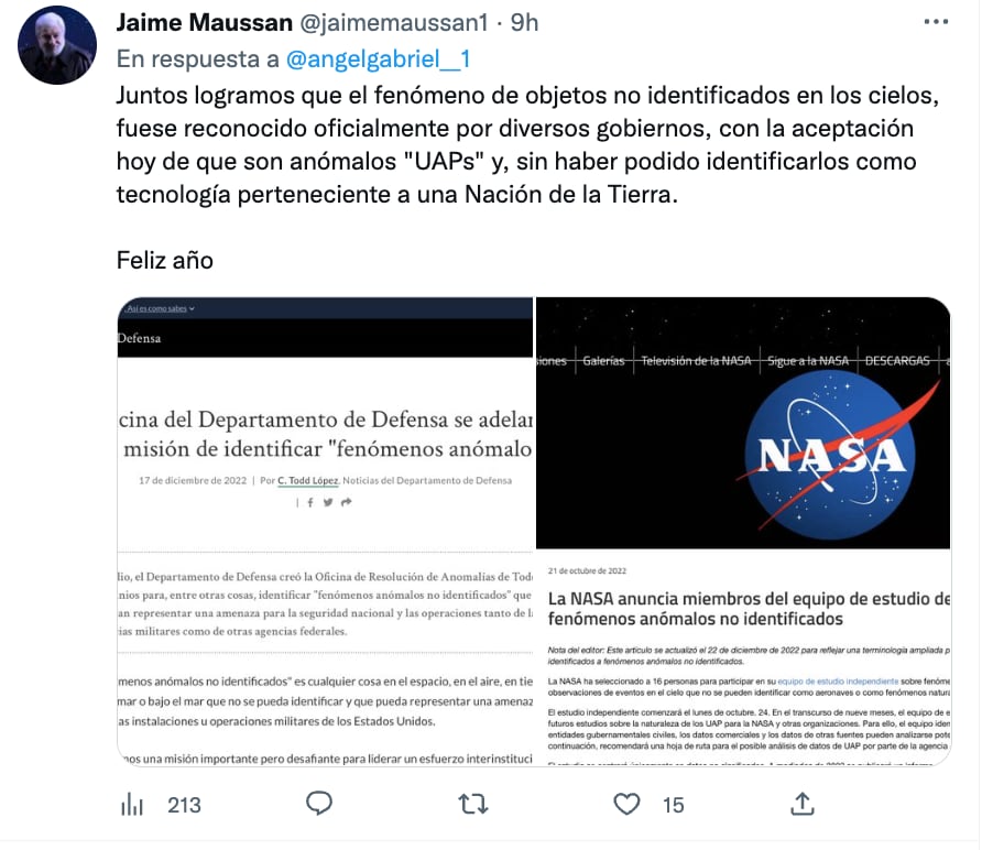 Mensaje de Jaime Maussan
