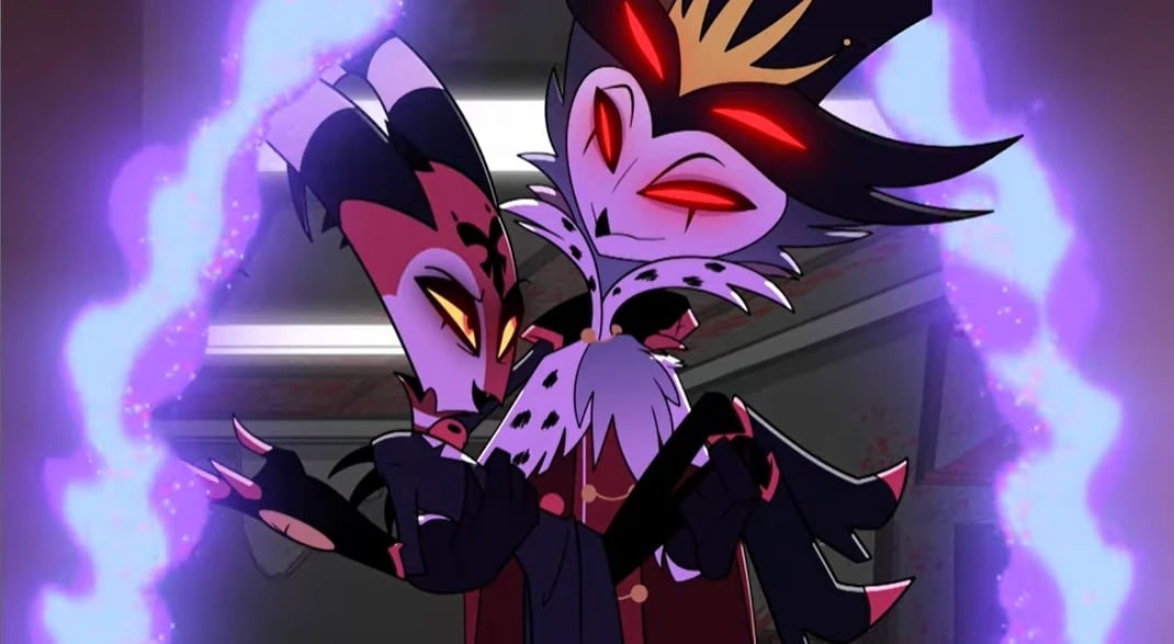 Stolas y Blitzø de Helluva Boss