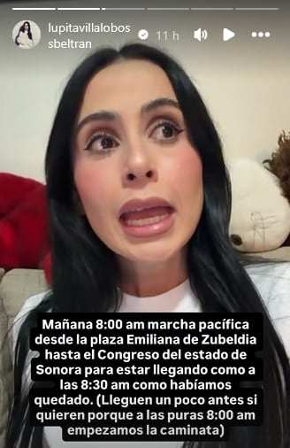 Lupita Villalobos llama a huelga en Sonora en apoyo al abogado Jorge García por las infancias.
