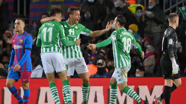 El Betis de Andrés Guardado derrotó al FC Barcelona