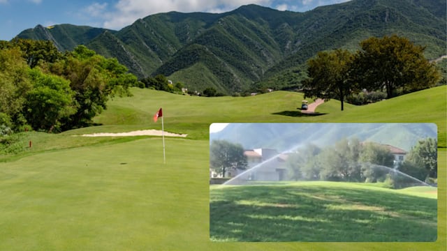 campo de golf Las Mansiones en Santiago, Nuevo León es regado todos los días a pesar de la crisis de agua/SDP Noicias