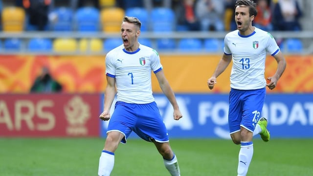 Davide Fratessi festeja su tanto.