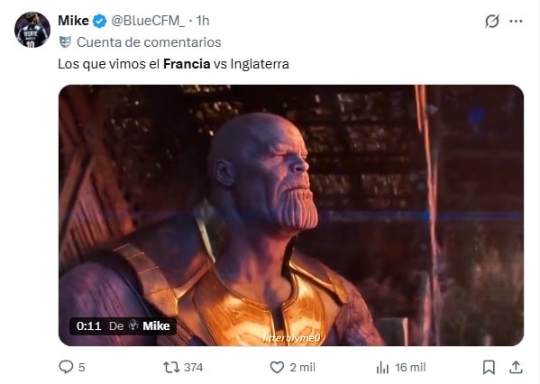 Memes del Francia vs Inglaterra