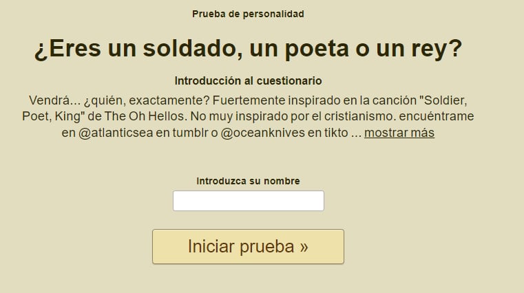 Soldier, Poet, King Quiz, test viral en TikTok