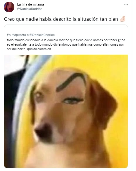 Daniela Rodrice responde a quienes le dicen que tiene Covid-19