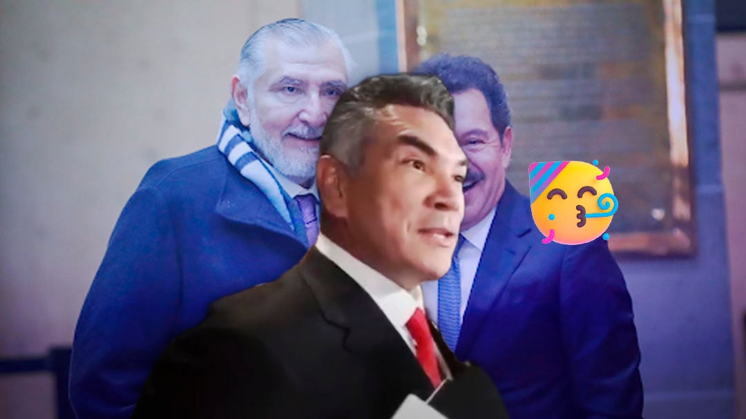 Alejandro Moreno celebra salida de Adán Augusto López de Jucopo