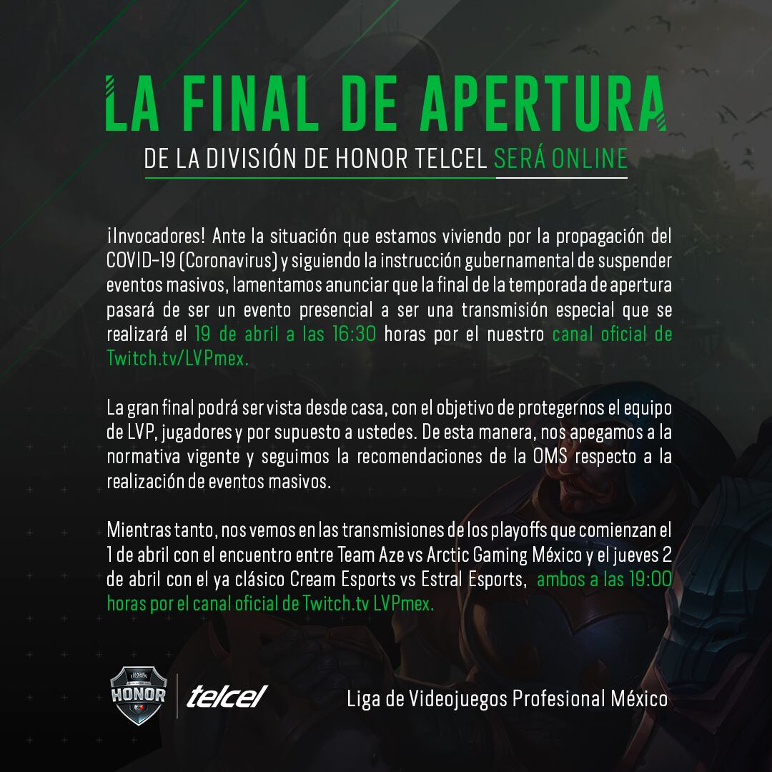 Comunicado División de Honor