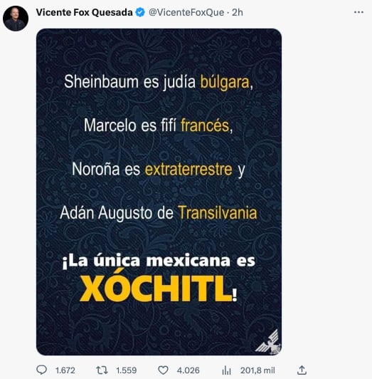 Vicente Fox contra Claudia Sheinbaum