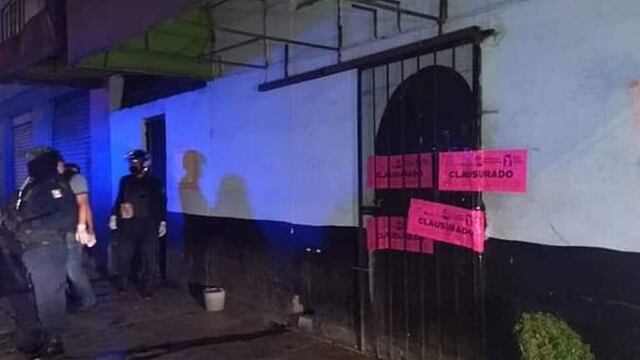 Bar clausurado.