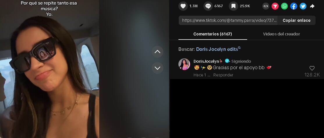 Tammy Parra reacciona al video viral de Doris Jocelyn y ella le agradece.