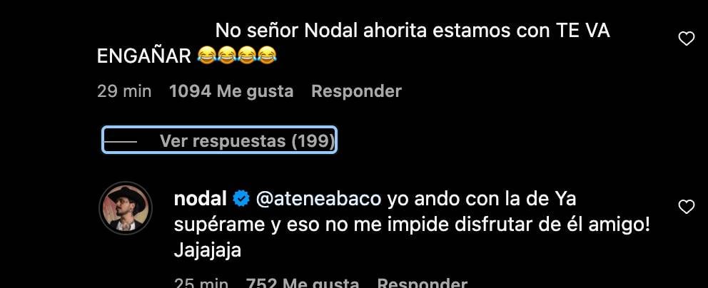 Christian Nodal le responde a una hater tras recordarle a Cazzu