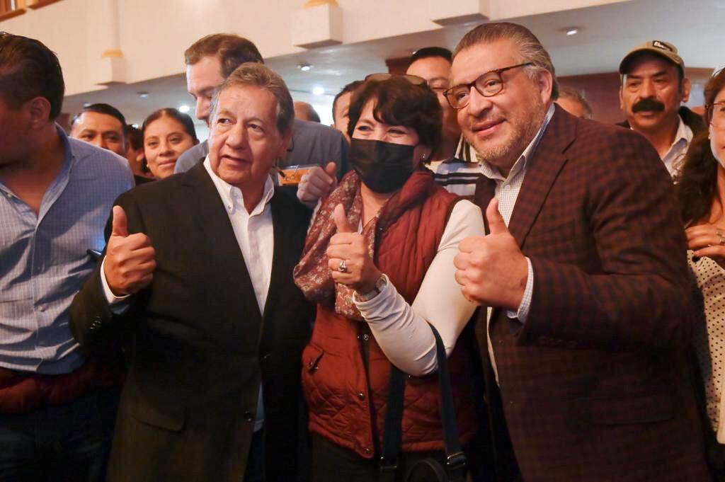 Higinio Martínez, Delfina Gómez y Horacio Duarte