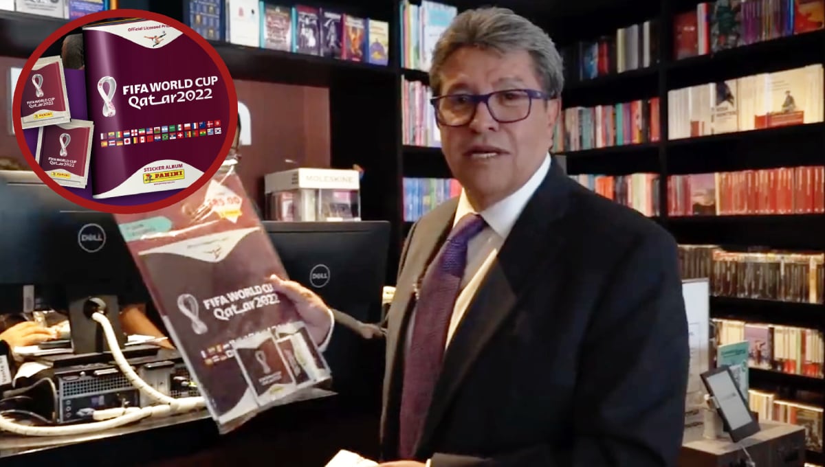 Ricardo Monreal compró su álbum Panini del Mundial de Qatar 2022