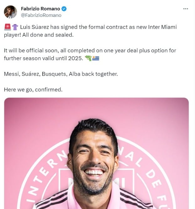 Luis Suárez se reunirá con Messi y sus amigos después de varios años separados.