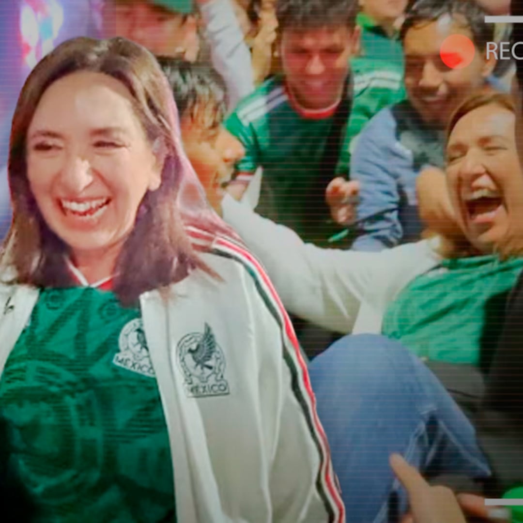 Xóchitl Gálvez vuela en el Ángel durante festejos por triunfo de México ante Chequia