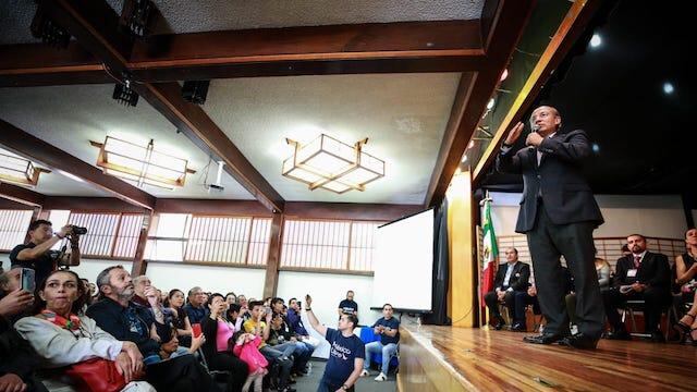 El expresidente se reunió con simpatizantes de México Libre en Tamaulipas.