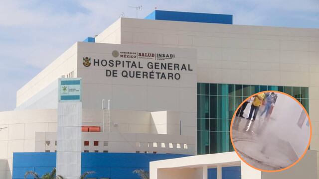 VIDEO: El nuevo Hospital General de Querétaro se inundó con la torrencial lluvia