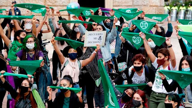 Protesta por el aborto libre en Colombia