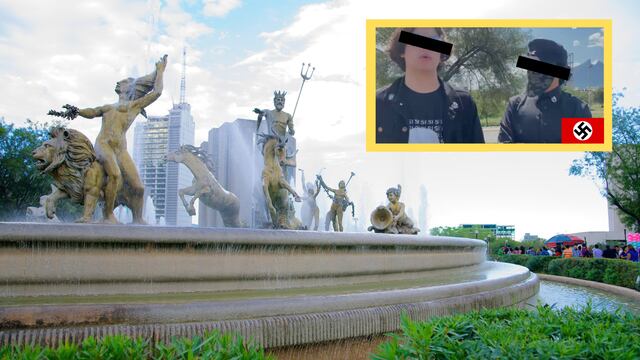 Asisten 2 jóvenes a marcha neonazi de Monterrey, Nuevo León