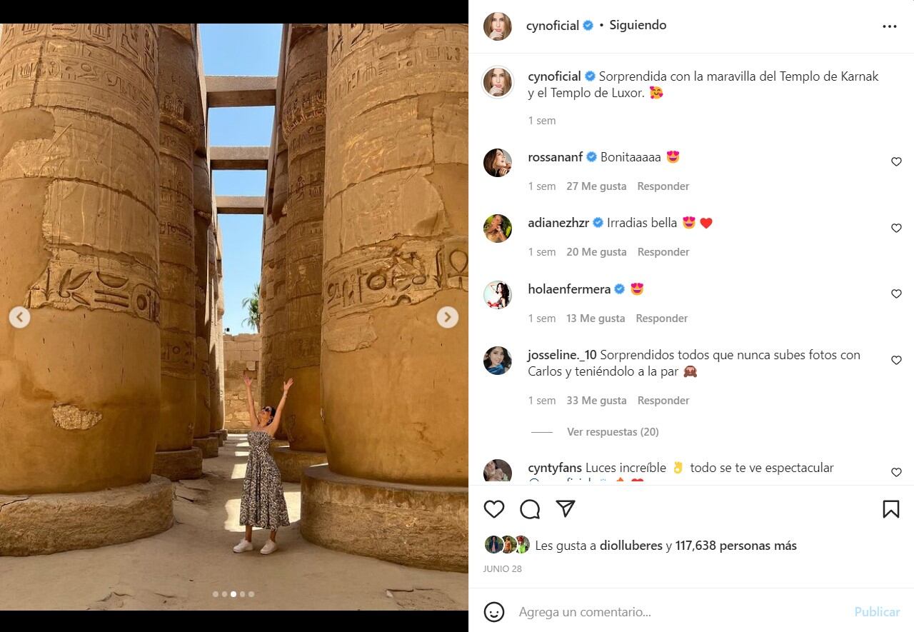 Post de Cynthia Rodríguez