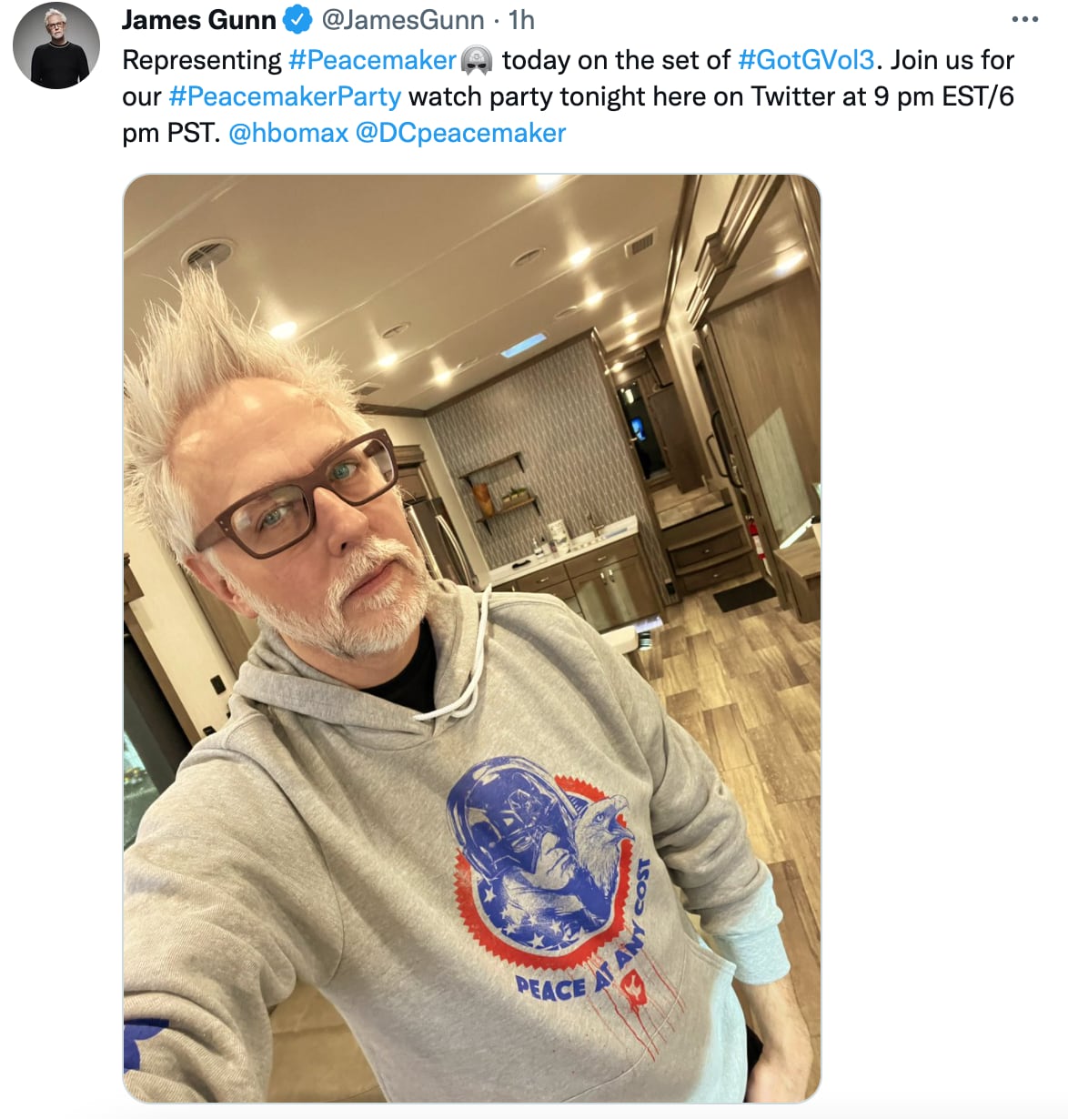 James Gunn en el set de 'Guardianes de la Galaxia'