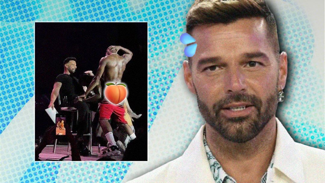 El cuerpo de Ricky Martin delata lo mucho que le gustó el sexy baile de un par de bailarines en concierto de Madonna