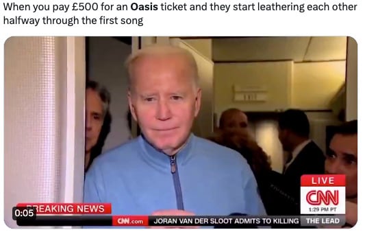 Memes de la reunión de Oasis 2024