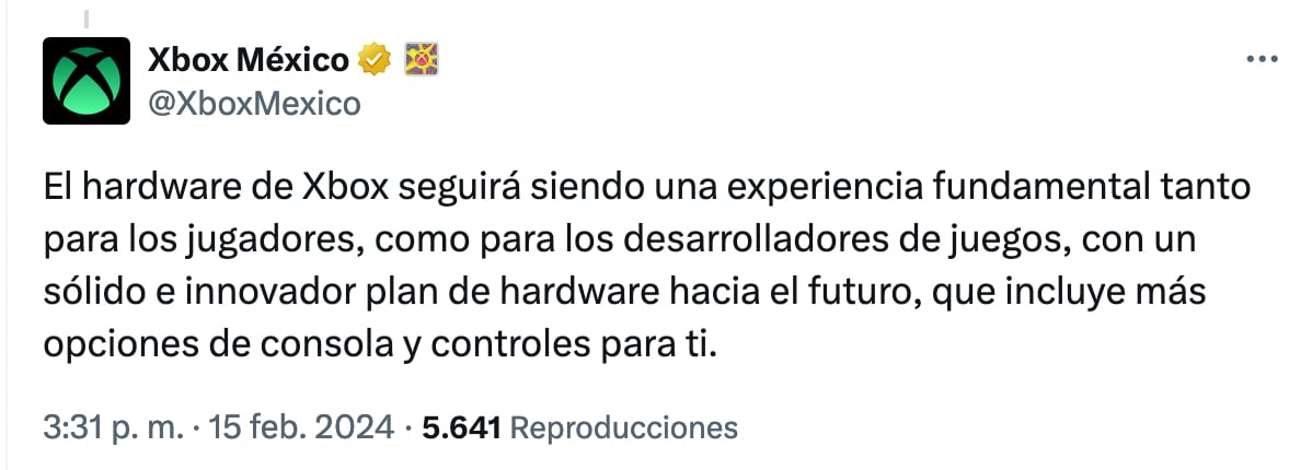 Comunicado Xbox
