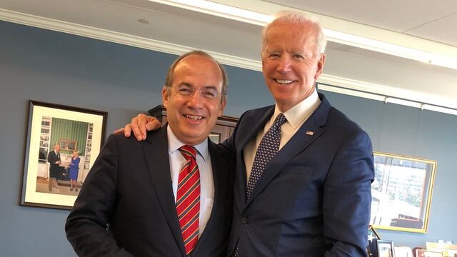 Felipe Calderón con Joe Biden