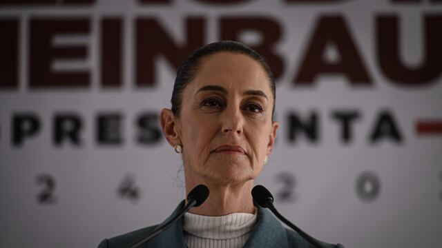 Claudia Sheinbaum Pardo, presidenta electa, durante conferencia de prensa en su casa de transición