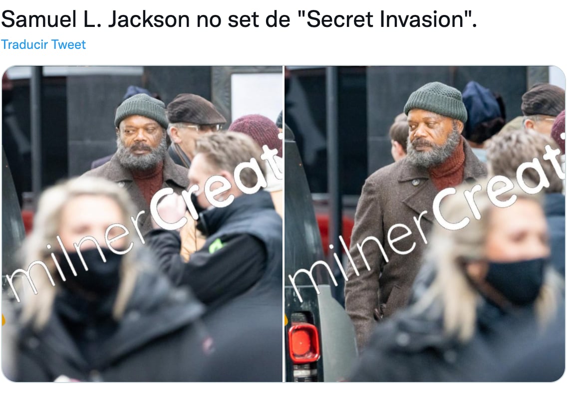 Samuel L. Jackson en el set de 'secret Invasion'