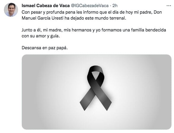 Tuit de Ismael García Cabeza de Vaca
