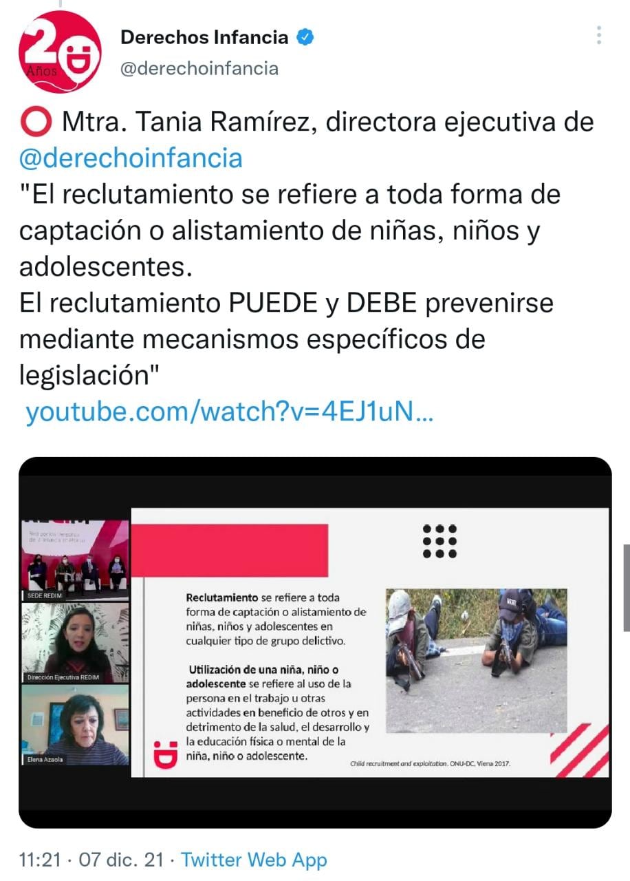 Presentación del informe de Redim