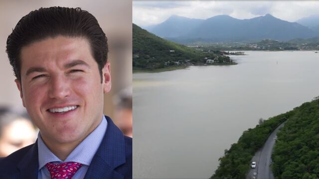 Atrás quedó la sequía en Nuevo León: Samuel García presume que la presa de La Boca está llena de agua (VIDEO)