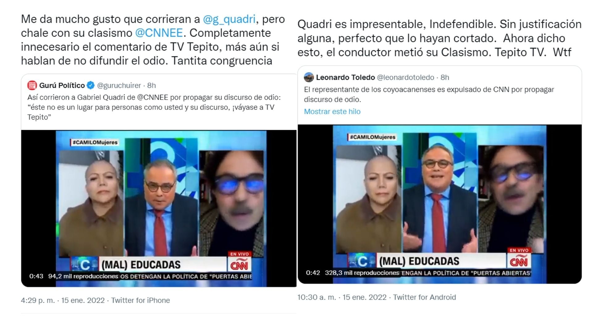 Comentarios sobre el presentador de CNN